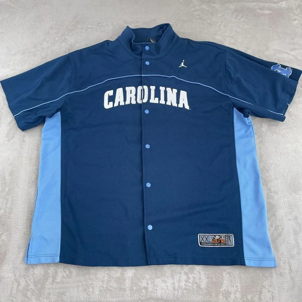 VTG Air Jordan North Carolina Tar Heels Shooting Shirt 2XL Blue Warm Up Nike‎